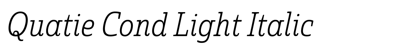 Quatie Cond Light Italic